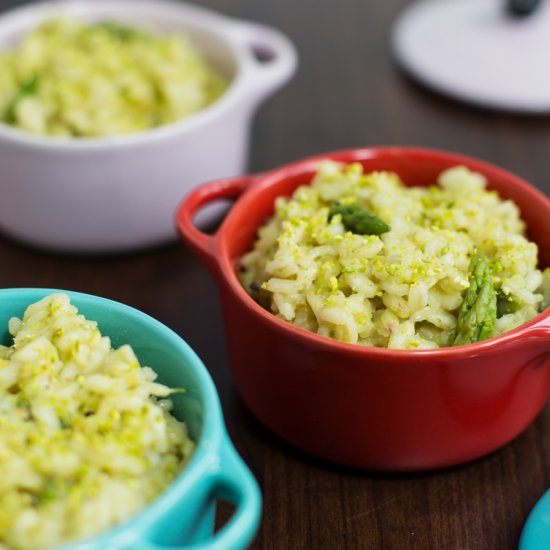 Asparagus Pistachio Risotto