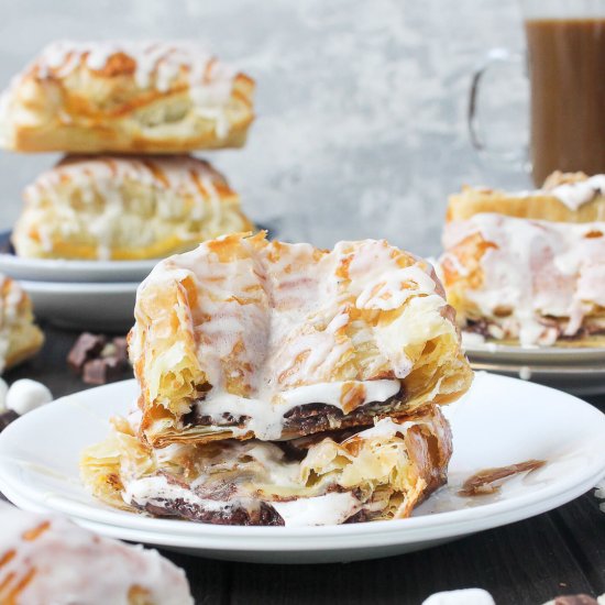 Rocky Road Puff Pastry Tarts