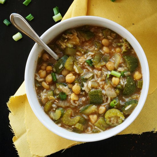 Okra, Zucchini and Chickpea Gumbo