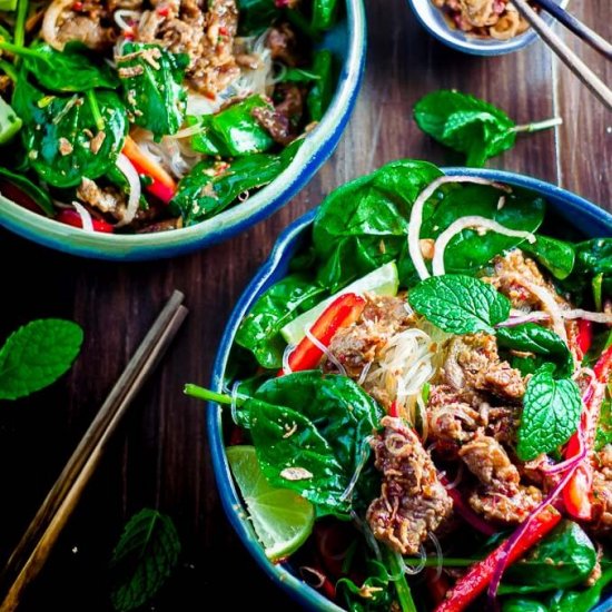 Crunchy Thai Beef Salad