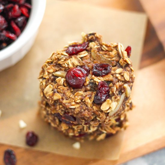 Cranberry and Almond Oatmeal Cookie