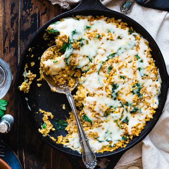 One Pot Rice Casserole with Pumpkin