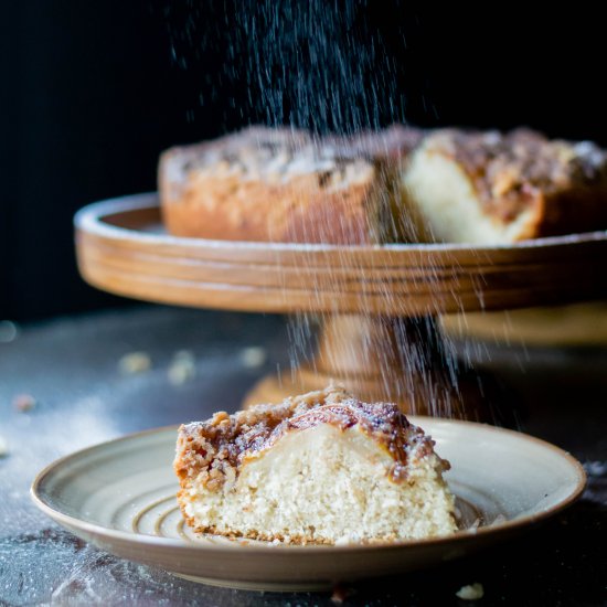 Hazelnut and Pear Coffee Cake