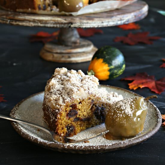 Chocolate Chip Pumpkin Crumb Cake