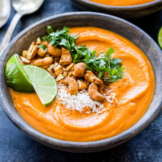 Thai Sweet Potato Carrot Soup