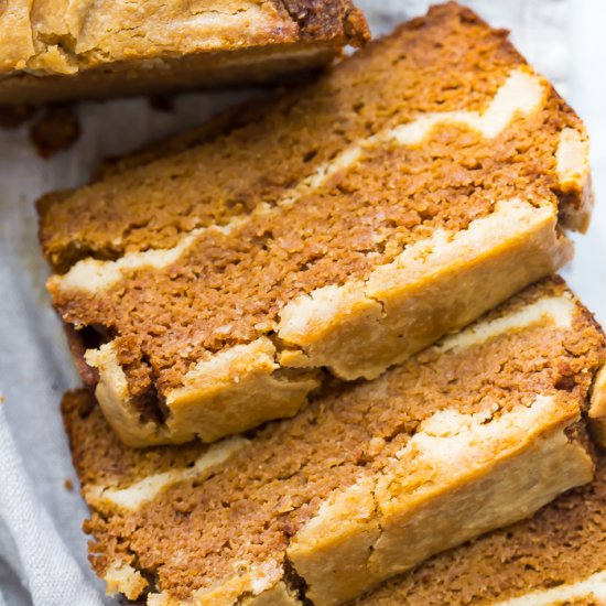 paleo cheesecake pumpkin bread