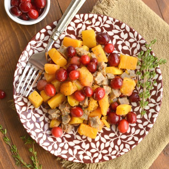 Butternut & Cranberry Skillet