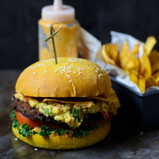 Ultimate Caribbean Veggie Burger