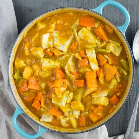 One Pot Japanese Pumpkin Curry Stew