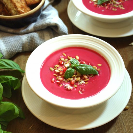 Harvest Soup with Grilled Bacon