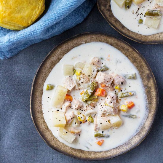 Slow Cooker Chicken Pot Pie Soup