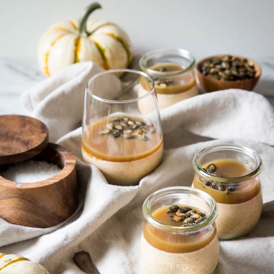 Pumpkin Panna Cotta & Salted Maple