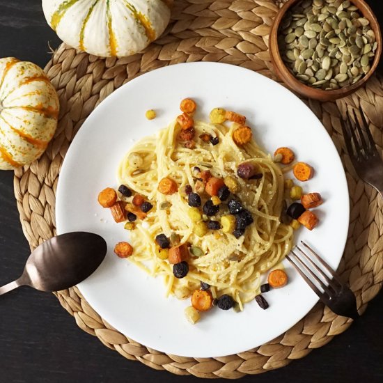 Pumpkin Alfredo with Veggies