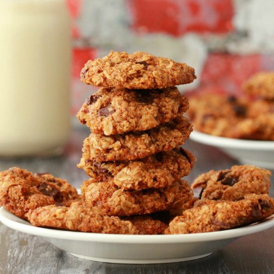 Vegan Oatmeal Chocolate Chip Cookie