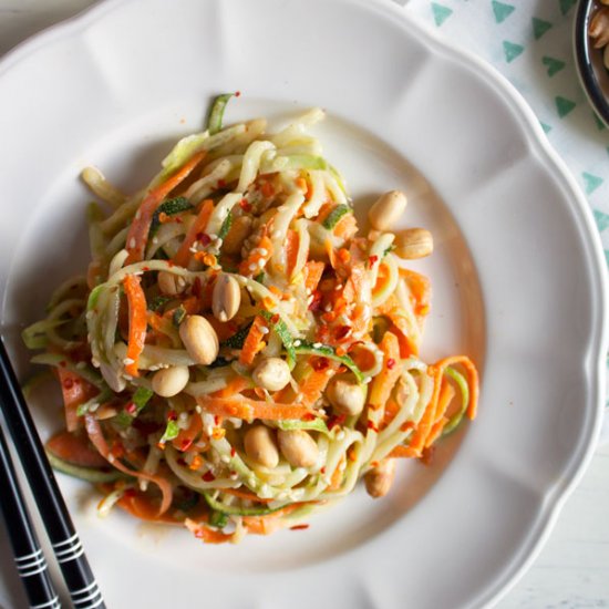 Thai Style Zucchini Noodle Salad