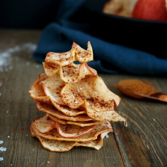 Sweet + Salty Cinnamon Apple Chips