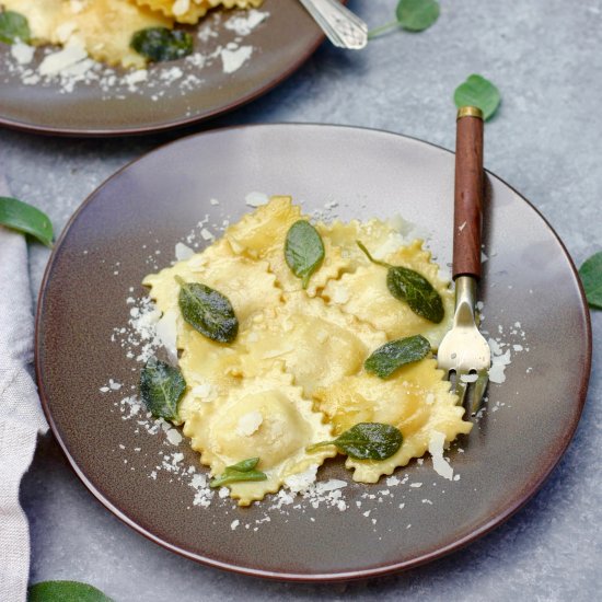 Ravioli with Brown Butter and Sage