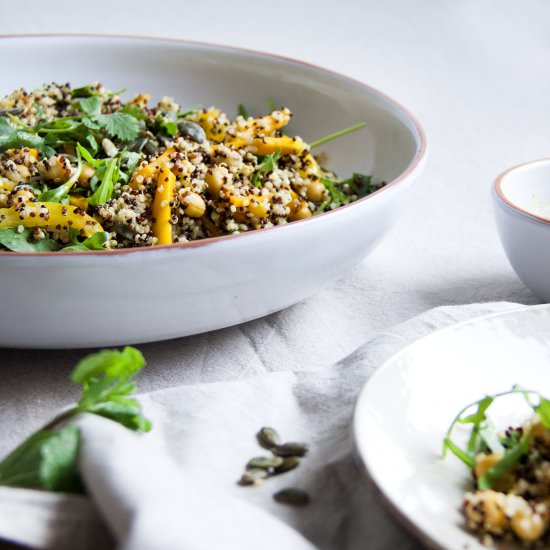 Roasted pumpkin and quinoa salad