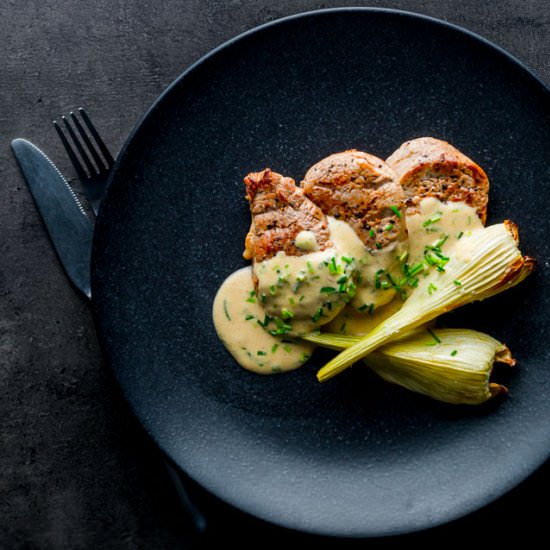 This Camembert Pork Tenderloin