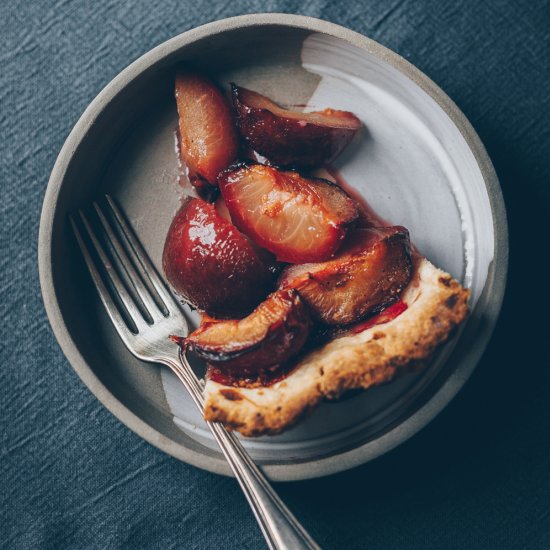 Plum Pie with Honey & Black Pepper