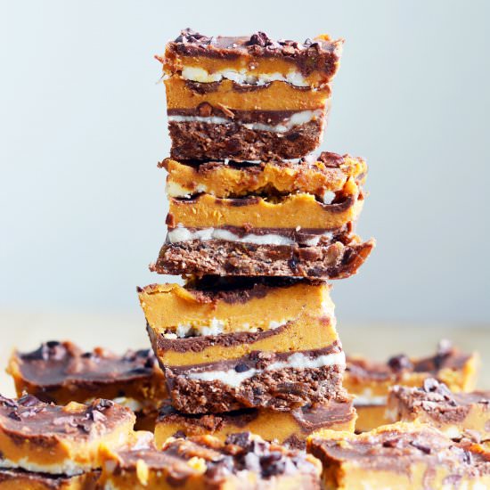 No-Bake Chocolate Pumpkin Bars