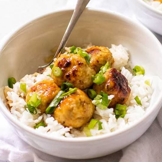 Citrus-Glazed Chicken Meatballs