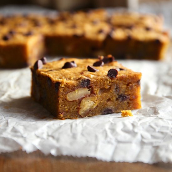 Pumpkin Spice Blondies