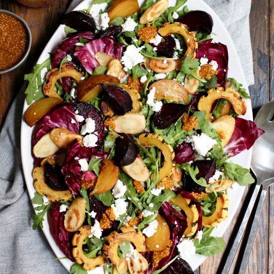 Roasted Beet, Squash, and Parsnip Salad