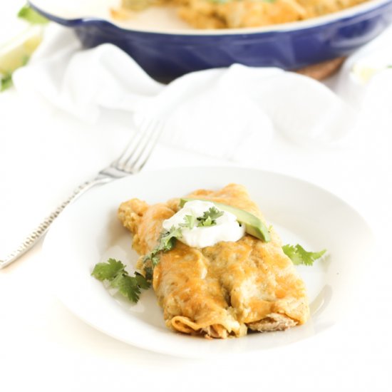 Best Green Chile Chicken Enchiladas