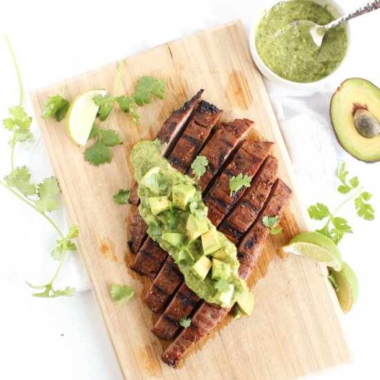 Carne Asada & Avocado Chimichurri