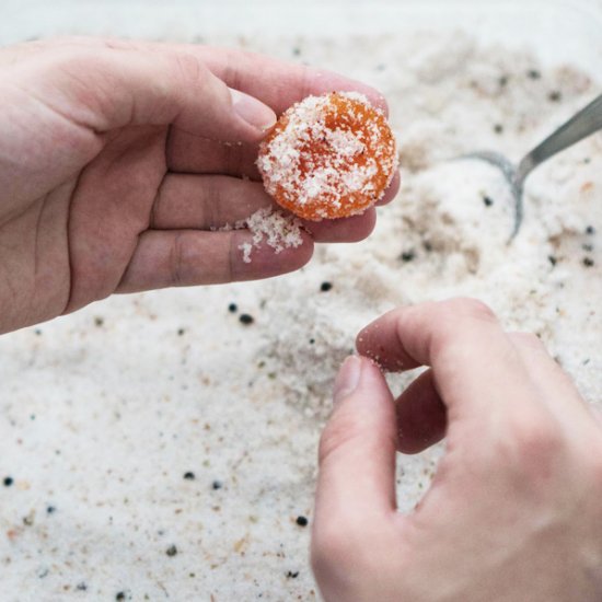 Bonito and Pepper Cured Egg Yolks