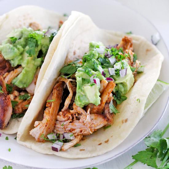 Smoky Chicken and Avocado Tacos