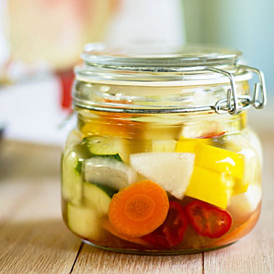 Olive Brine Pickled Vegetables