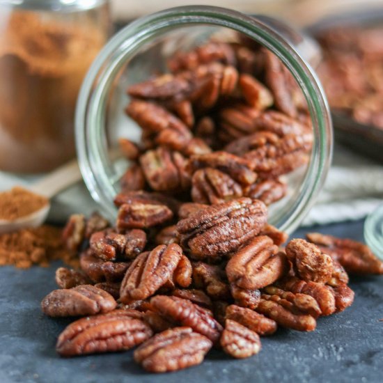 Maple Vanilla Spiced Pecans