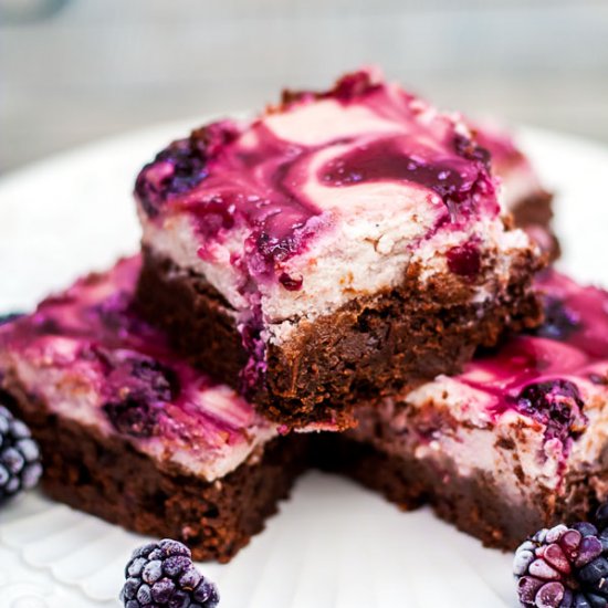 Blackberry Cheesecake Brownies