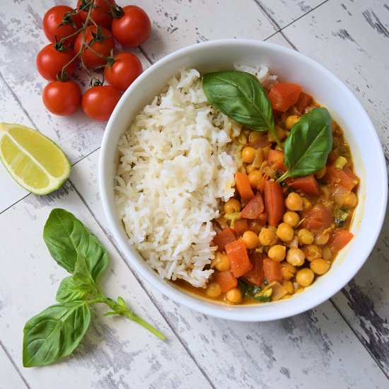 Healthy chickpea curry