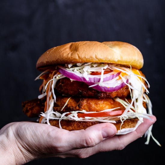 Buffalo Cauliflower Burger