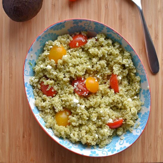 Quinoa with Avocado Dressing