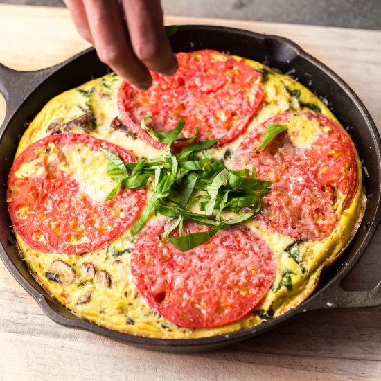 Mushroom and Swiss Chard Frittata