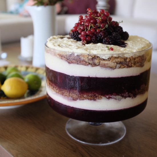 Boysenberry and Mascarpone Trifle