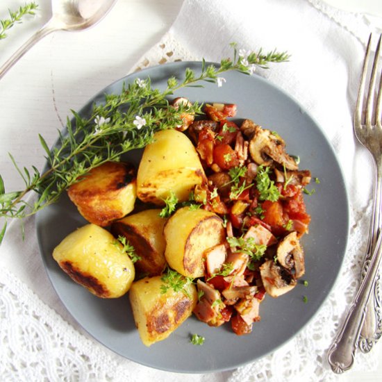 Potatoes with Bacon and Vegetables