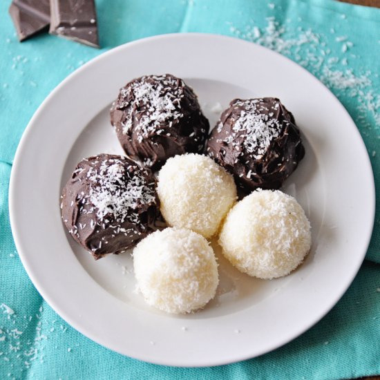 Chocolate and Coconut Truffles