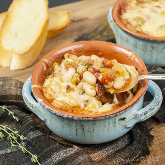 Braised Celery and White Beans