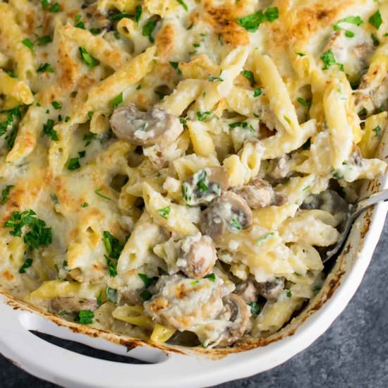 Cauliflower Alfredo Pasta Bake