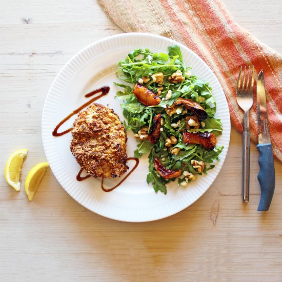 Dukkah Crusted Pork & Roasted Apple