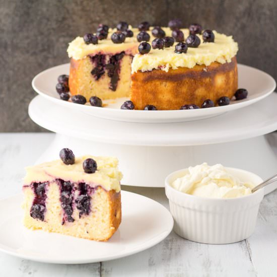 Lemon Blueberry Poke Cake