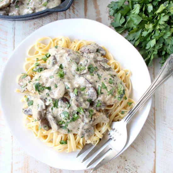 Creamy Mushroom Chicken Parmesan