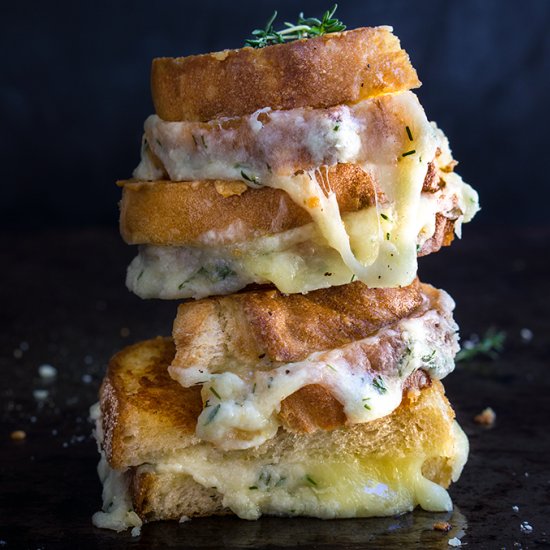 Garlic and Herb Grilled Cheese