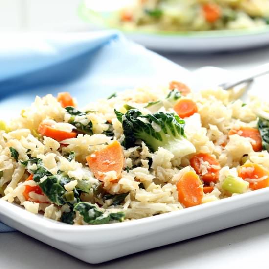 Zesty Bok Choy Cauliflower Rice