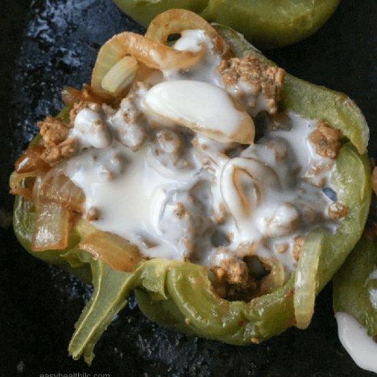 Low Carb Philly Cheesesteak Peppers